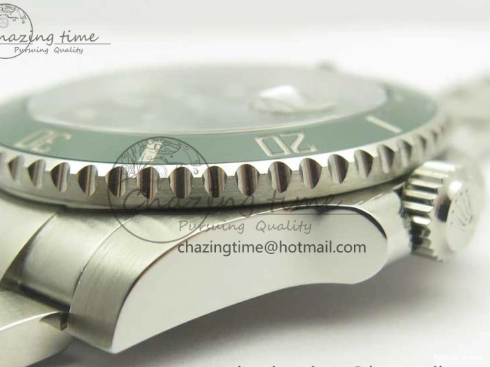 0128 Submariner 116610 LV Green Ceramic DJF 1:1 Best Edition on SS Bracelet SA3135( Free R Cover) Versatile 3357
